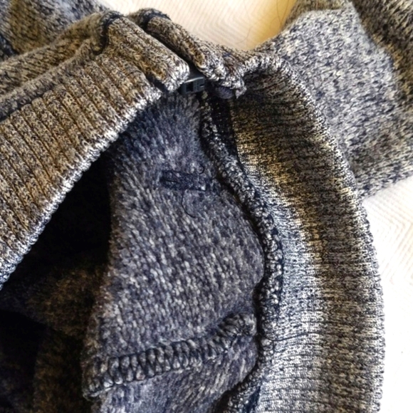 gymboree plush knit marled navy zip-up hoodie sweatshirt 6-12 months baby boy - Picture 5 of 6